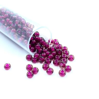 3x4mm rožinės sp. biserio karoliukai, ±12g