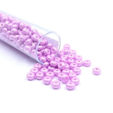 3x4mm rožinės sp. biserio karoliukai, ±14g