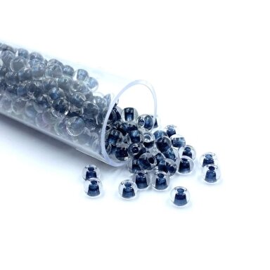 3x4mm tamsiai mėlynos sp. biserio karoliukai, ±12g