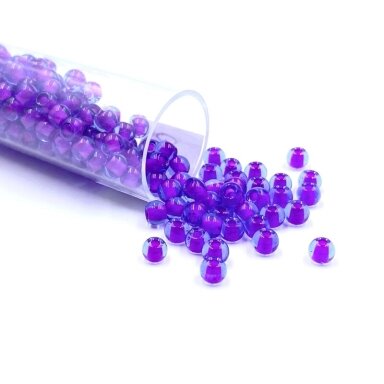 3x4mm violetinės sp. biserio karoliukai, ±12g