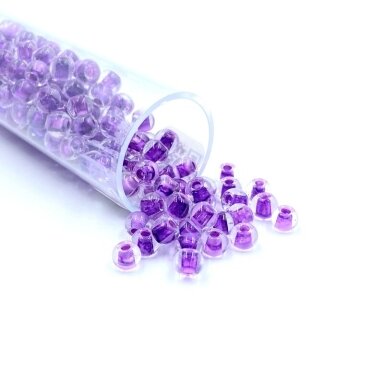 3x4mm violetinės sp. biserio karoliukai, ±12g