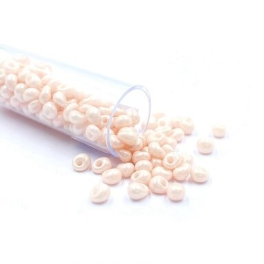 3x5mm persikinės sp. biserio karoliukai, ±13g