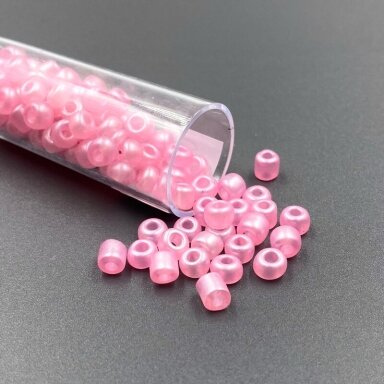 3x5mm rožinės sp. biserio karoliukai, ±12g