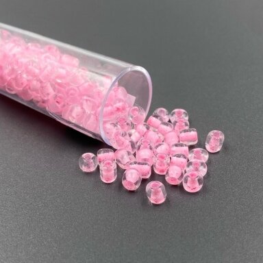 3x5mm rožinės sp. biserio karoliukai, ±12g