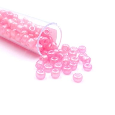 3x5mm rožinės sp. biserio karoliukai, ±13g