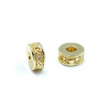 3x6mm 14k aukso sp. nerūdijančio plieno intarpas, 1vnt. 3x6mm 14k aukso sp. nerūdijančio plieno intarpas, 1vnt.