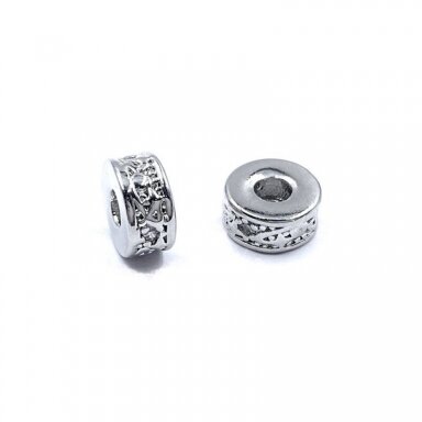 3x6mm platinos sp. nerūdijančio plieno intarpas, 1vnt. 3x6mm platinos sp. nerūdijančio plieno intarpas, 1vnt.