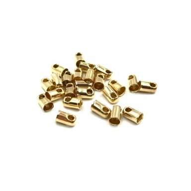 3x6mm rausvo aukso sp. kepurėlės, 50vnt.