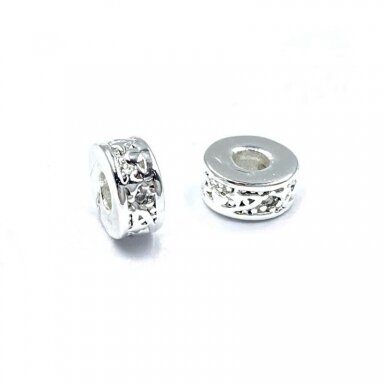 3x6mm sidabro sp. nerūdijančio plieno intarpas, 1vnt. 3x6mm sidabro sp. nerūdijančio plieno intarpas, 1vnt.