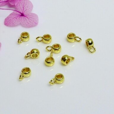 3x7mm 18k aukso sp. nerūdijančio plieno pakabuko laikiklis, 2vnt. 3x7mm 18k aukso sp. nerūdijančio plieno pakabuko laikiklis, 2vnt.