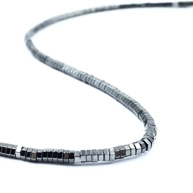 3x1mm šešiakampio disko formos hematitas, 40cm juosta 3x1mm šešiakampio disko formos hematitas, 40cm juosta