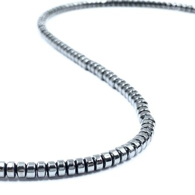 3x2mm disko formos hematitas, 40cm juosta 3x2mm disko formos hematitas, 40cm juosta
