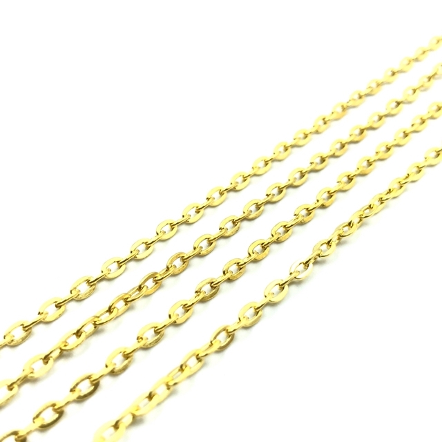 4x3mm aukso sp. grandinėlė, 1m