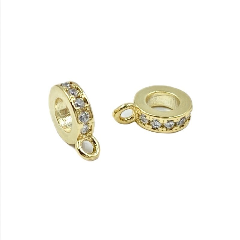 3x11mm 14k aukso sp. nerūdijančio plieno pakabuko laikiklis, 1vnt.