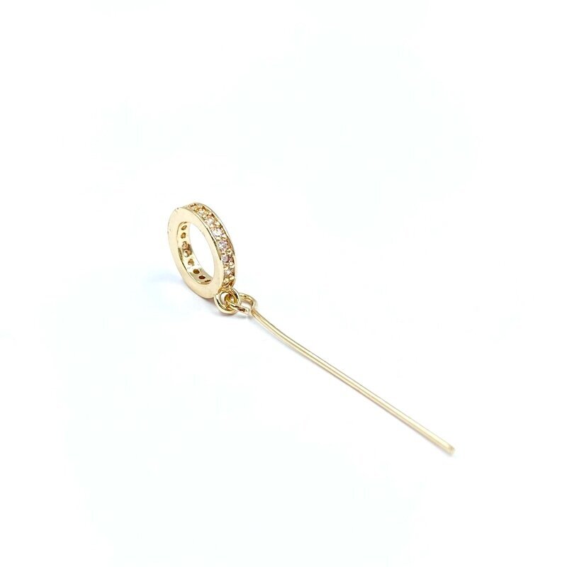 3x12mm 14k aukso sp. nerūdijančio plieno pakabuko laikiklis su vinuku, 1vnt. 3x12mm 14k aukso sp. nerūdijančio plieno pakabuko laikiklis su vinuku, 1vnt.