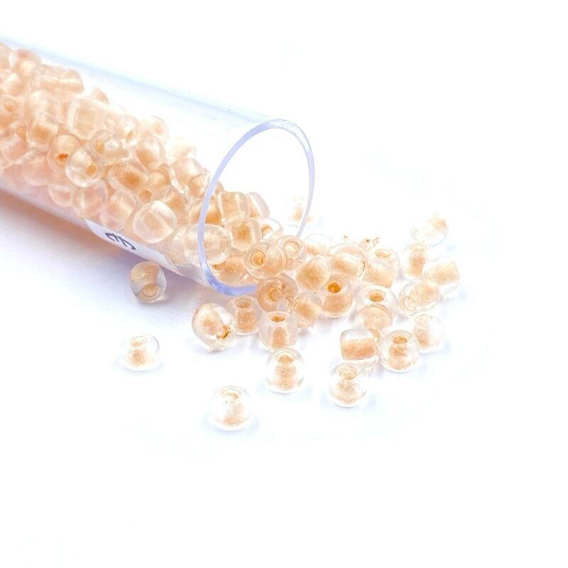 3x4mm kreminės sp. biserio karoliukai, ±12g