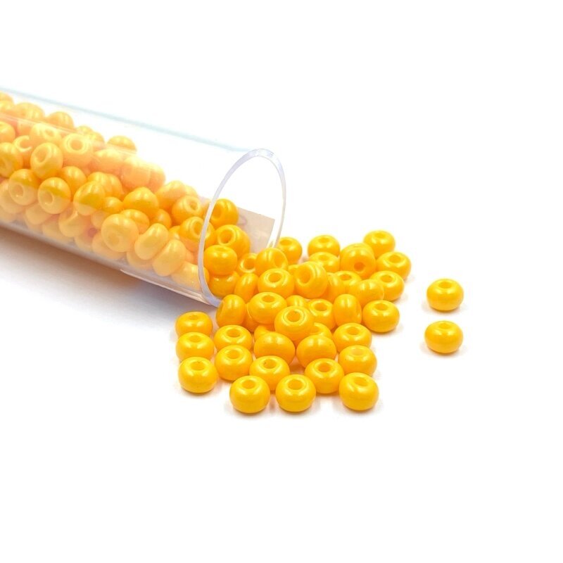3x4mm oranžinės sp. biserio karoliukai, ±13g