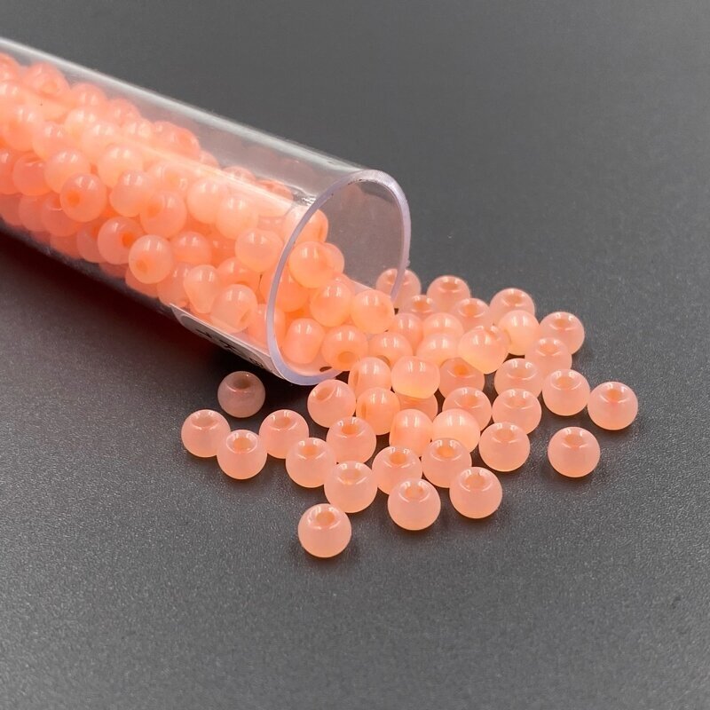 3x4mm oranžinės sp. biserio karoliukai, ±13g