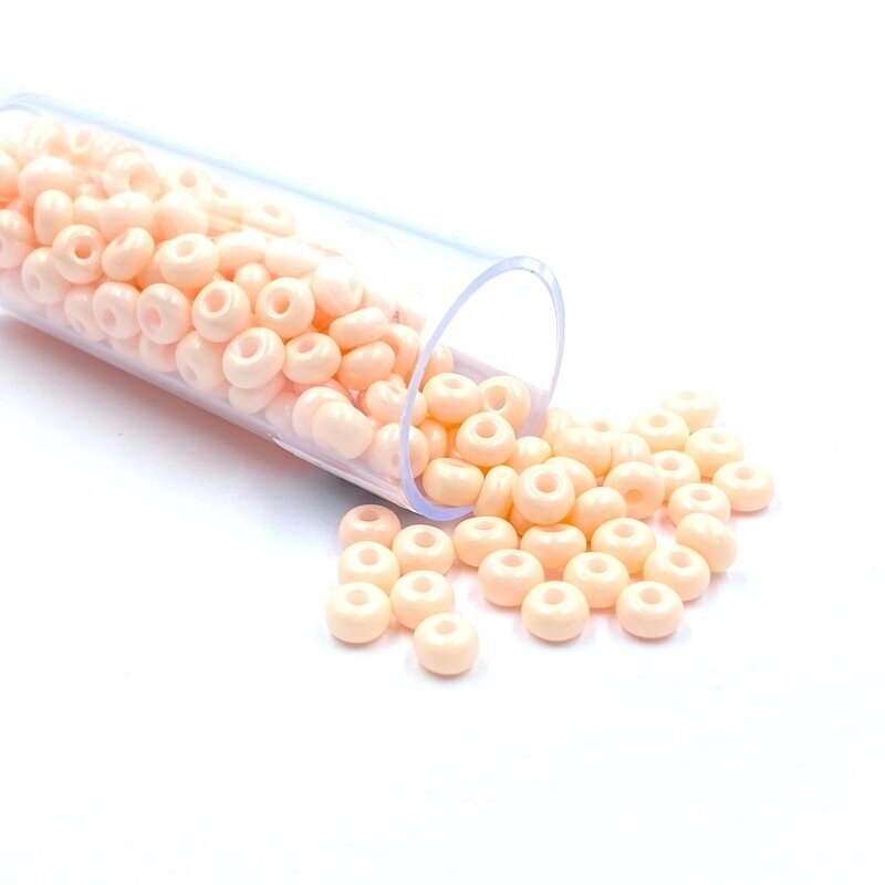 3x4mm persikinės sp. biserio karoliukai, ±12g