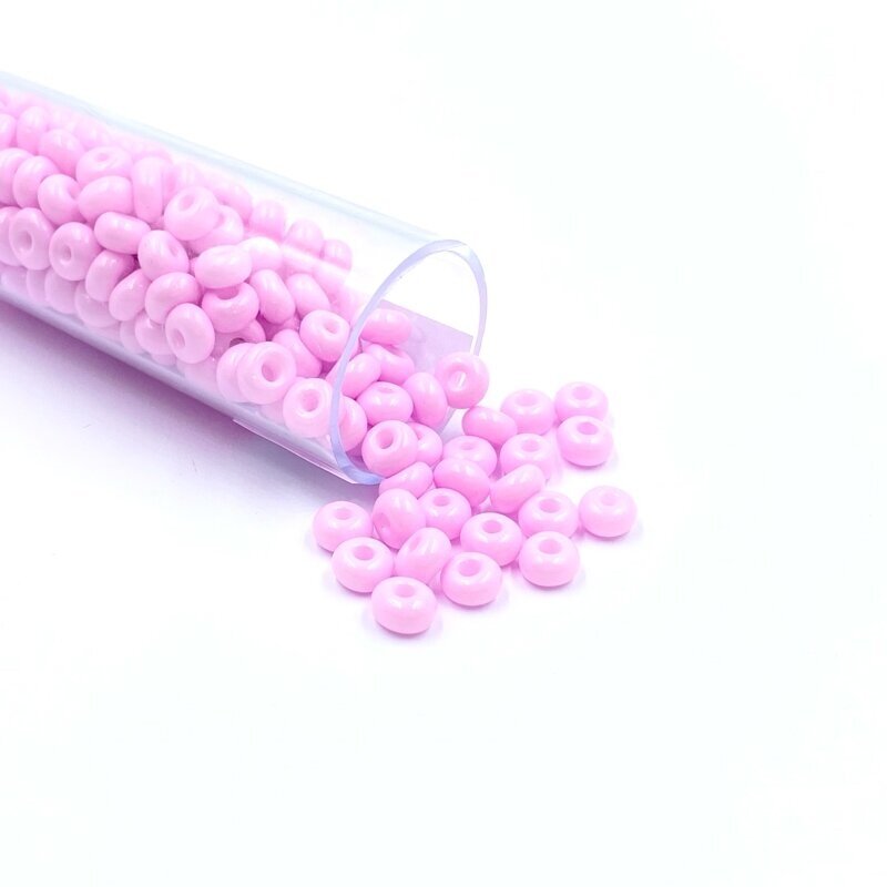 3x4mm rožinės sp. biserio karoliukai, ±13g