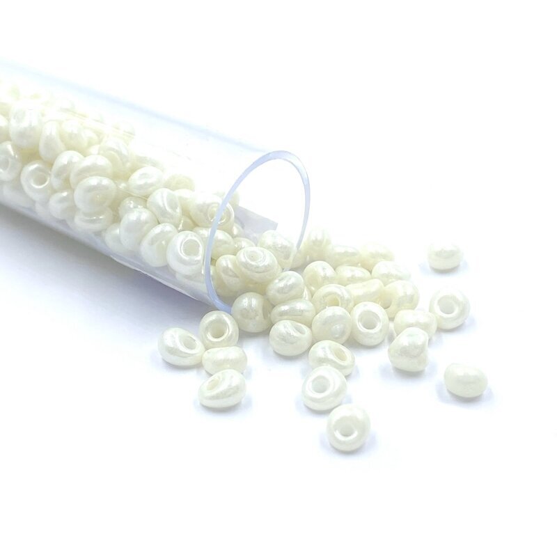 3x5mm gelsvos sp. biserio karoliukai, ±13g