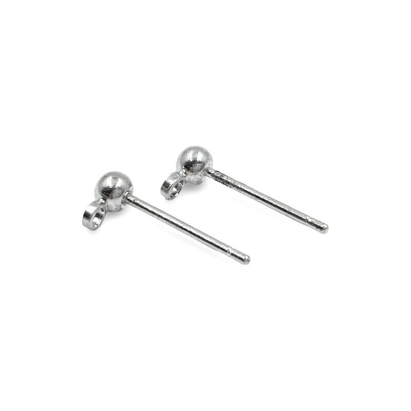 3x5mm platinos sp. nerūdijančio plieno auskarų įvėrimai, 2vnt.