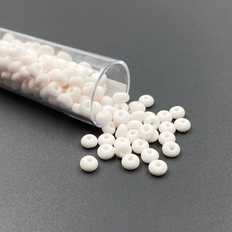 3x5mm rausvos sp. biserio karoliukai, ±13g