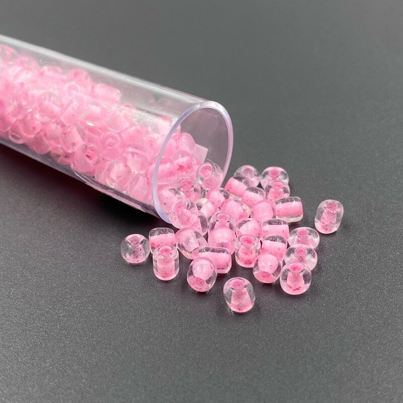 3x5mm rožinės sp. biserio karoliukai, ±12g
