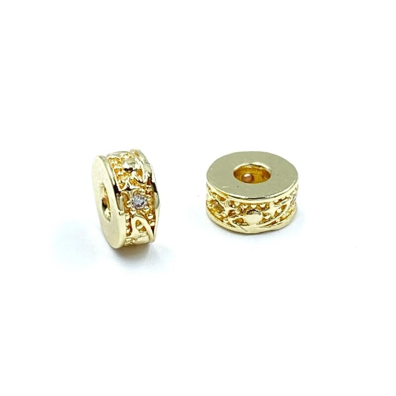 3x6mm 14k aukso sp. nerūdijančio plieno intarpas, 1vnt.