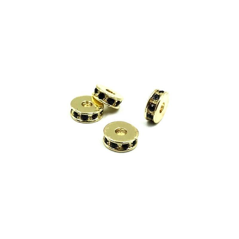 3x8mm aukso sp. nerūdijančio plieno intarpas su cirkoniais, 1vnt. 3x8mm aukso sp. nerūdijančio plieno intarpas su cirkoniais, 1vnt.