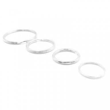 40mm nikelio sp. raktų pakabukų žiedai, 6vnt. 40mm nikelio sp. raktų pakabukų žiedai, 6vnt.