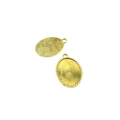 50x33mm aukso sp. rėmelis 38,3x28,8mm kabošonui, 2vnt.