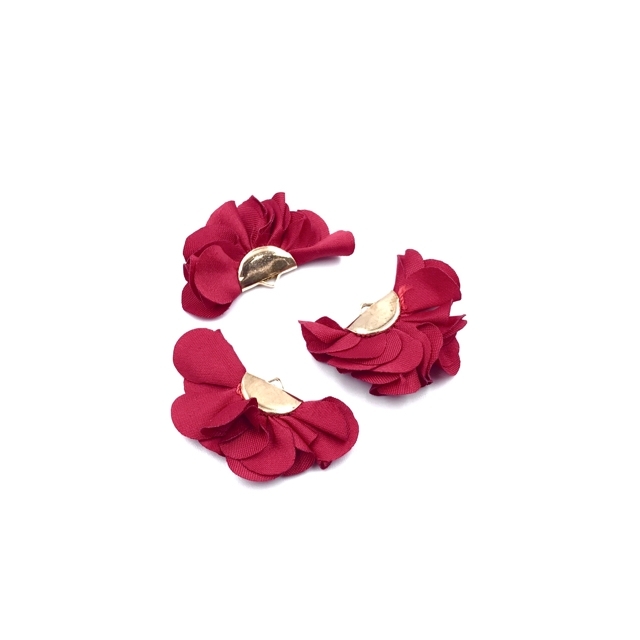 40x20mm raudonos sp. gėlyčių pakabukai, aukso sp. kepurėle, 3vnt.