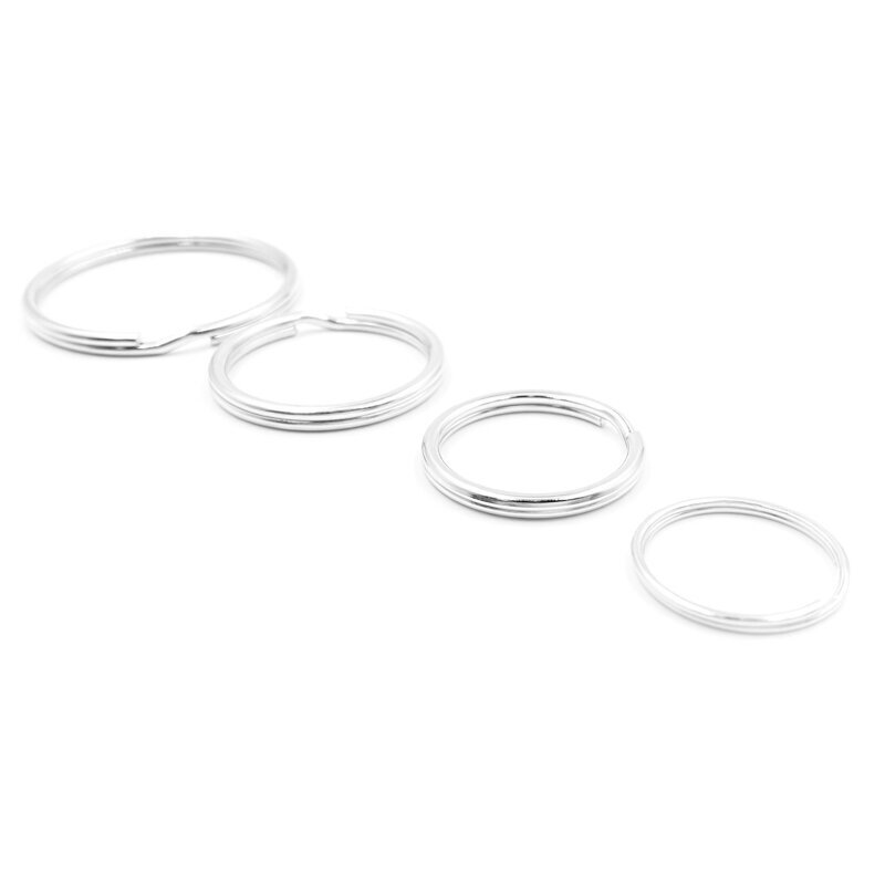 40mm nikelio sp. raktų pakabukų žiedai, 6vnt.
