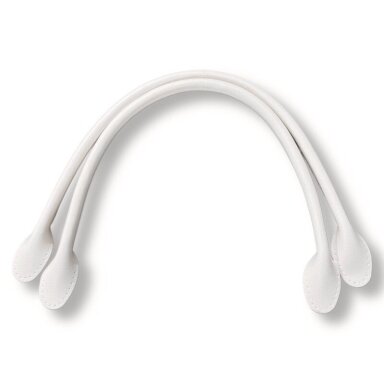 41cm baltos sp. ECO odos rankenos rankinėms, 1vnt. 41cm baltos sp. ECO odos rankenos rankinėms, 1vnt.