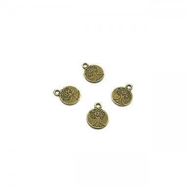 15x11mm žalvario sp. pakabukas medis, 20vnt.