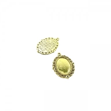 40x30mm aukso sp. rėmelis 25,1x18,3mm kabošonui, 4vnt.