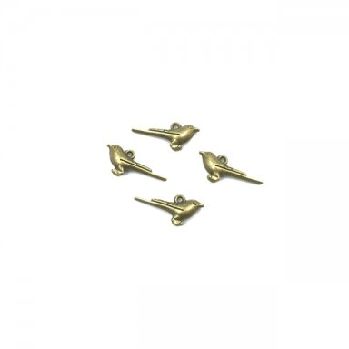 26x12mm žalvario sp. pakabukas paukštis, 8vnt.