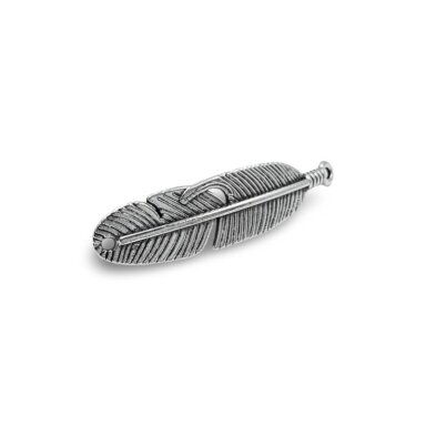45x11mm sidabro sp. pakabukas plunksna, 5vnt.