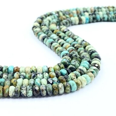 4,5x2mm disko formos Afrikos turkis, 40cm juosta