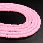 4mm rožinės sp. polimerinio molio karoliukai, 40cm juosta