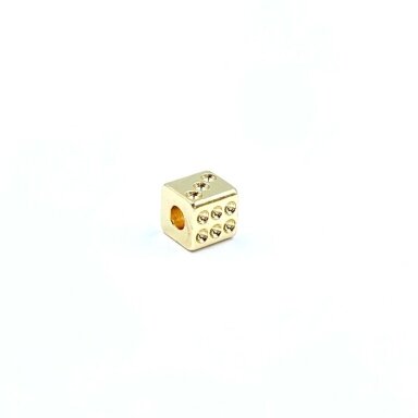 4mm 14k aukso sp. nerūdijančio plieno intarpas kauliukas, 1vnt.