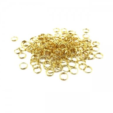 4mm dvigubi aukso sp. žiedeliai, 10g