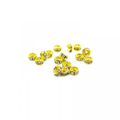 4mm aukso sp. intarpas su akutėmis, 25vnt.