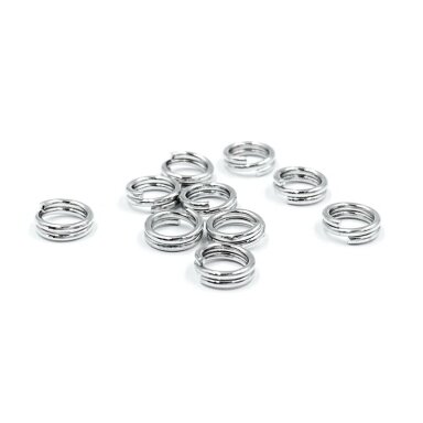 4mm platinos sp. nerūdijančio plieno dvidubi žiedeliai, 10vnt. 4mm platinos sp. nerūdijančio plieno dvidubi žiedeliai, 10vnt.