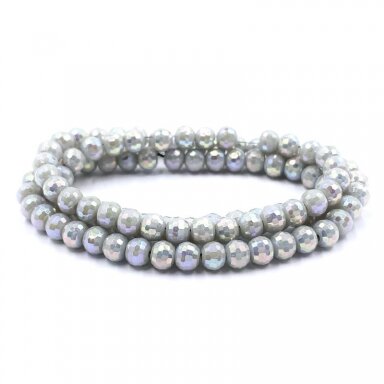 3x4mm pilkos AB sp. disco ball formos stiklo kristalai, 36cm juosta