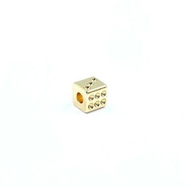 4mm 14k aukso sp. nerūdijančio plieno intarpas kauliukas, 1vnt. 4mm 14k aukso sp. nerūdijančio plieno intarpas kauliukas, 1vnt.