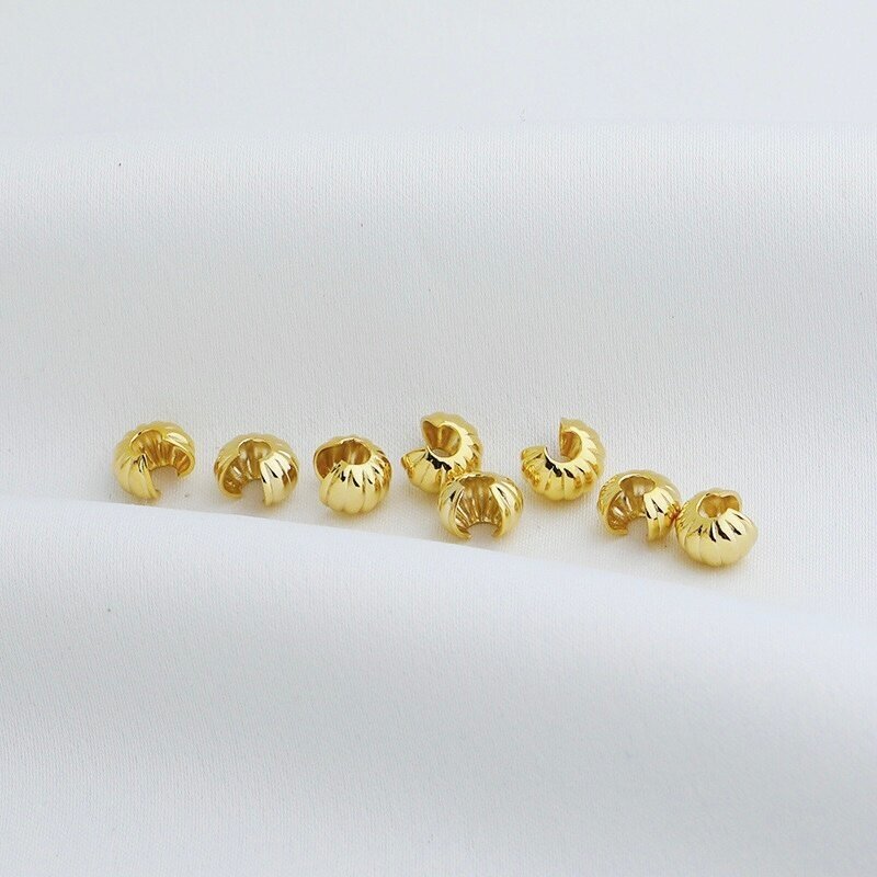 4mm 14k aukso sp. nerūdijančio plieno paslėpėjas "kriauklytė", 4vnt.