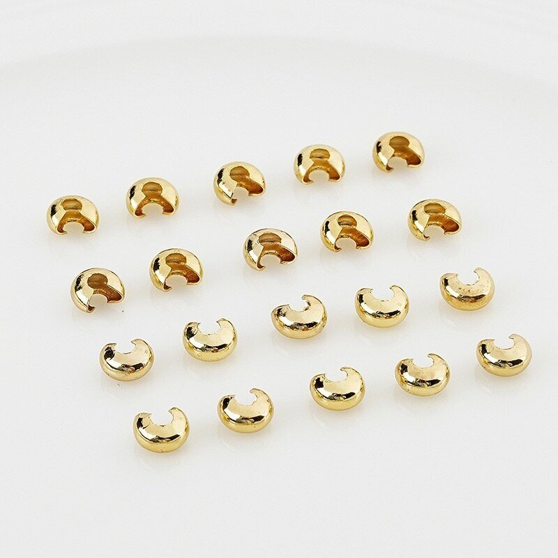 4mm 14k aukso sp. nerūdijančio plieno paslėpėjas "kriauklytė", 4vnt.