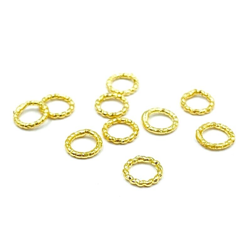 4mm 18k aukso sp. nerūdijančio plieno lituoti žiedeliai, 10vnt.